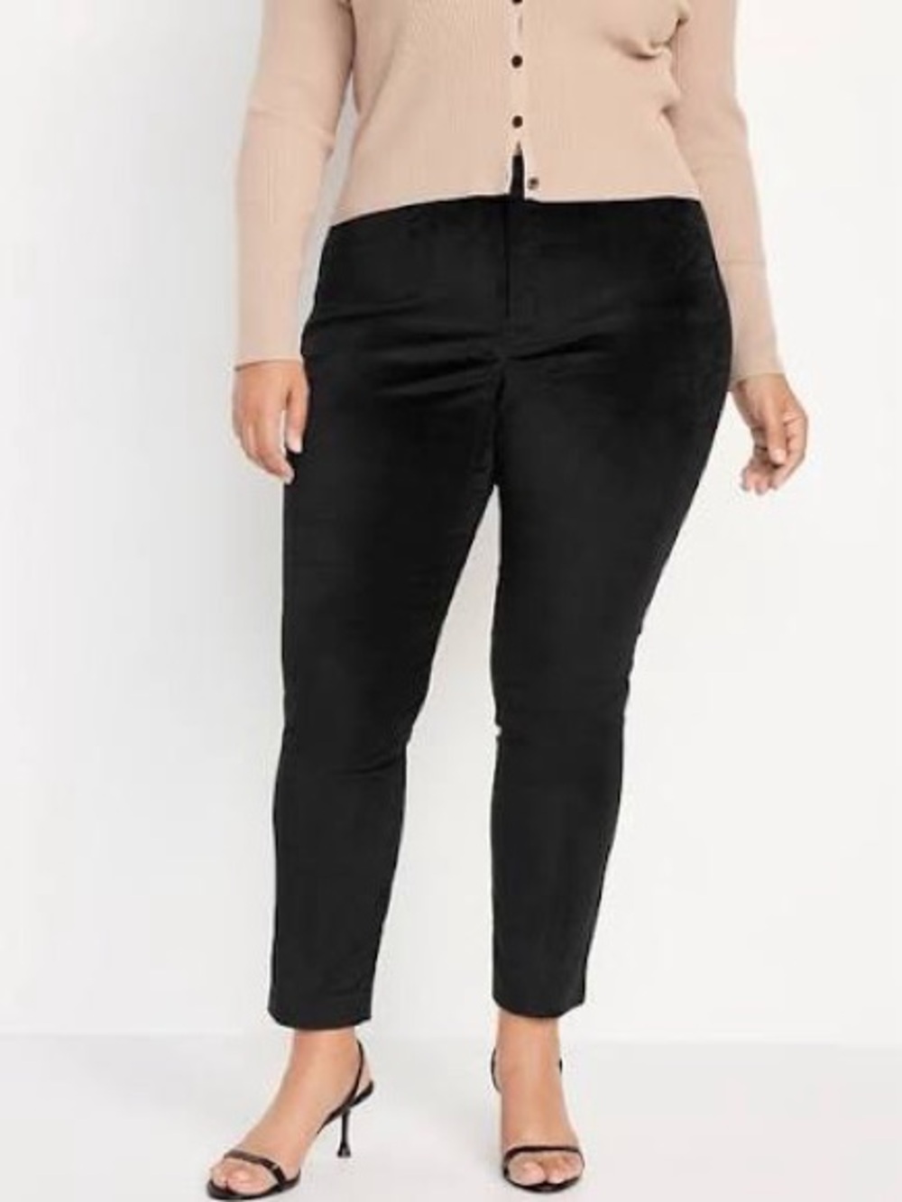 High Waist Pixie Skinny Velvet Pants